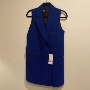 NWT Zara long suiting sleeveless blazer
